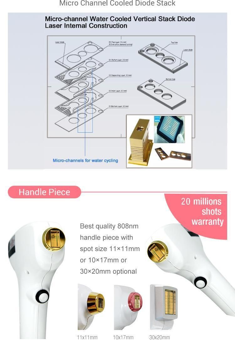 808nm/810nm Portable Diode Laser for Hair Removal Beauty Machine Beauty Salon