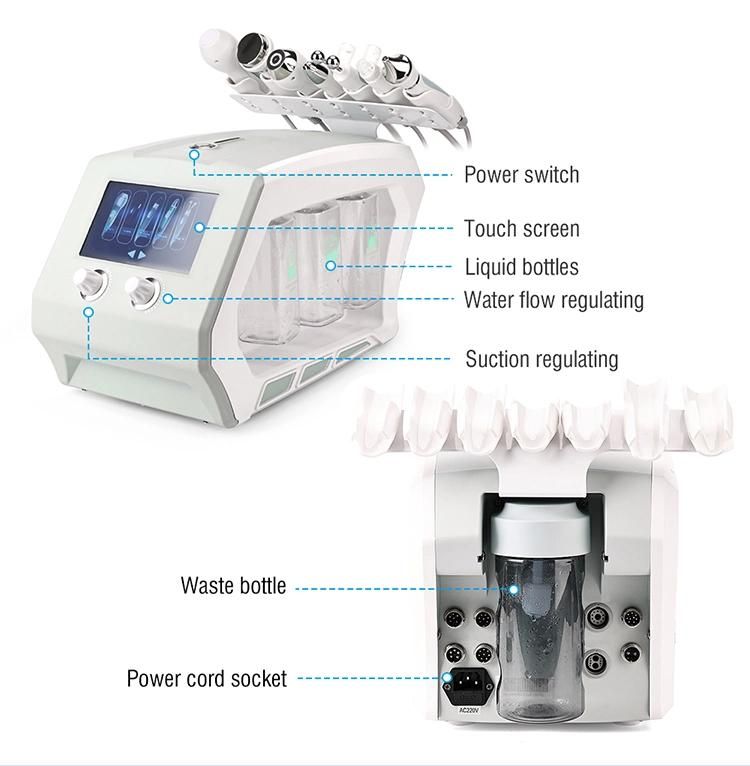 New Design Nanoscale Spray Water Dermabrasion Hydrafacial Machine with 7 Handles