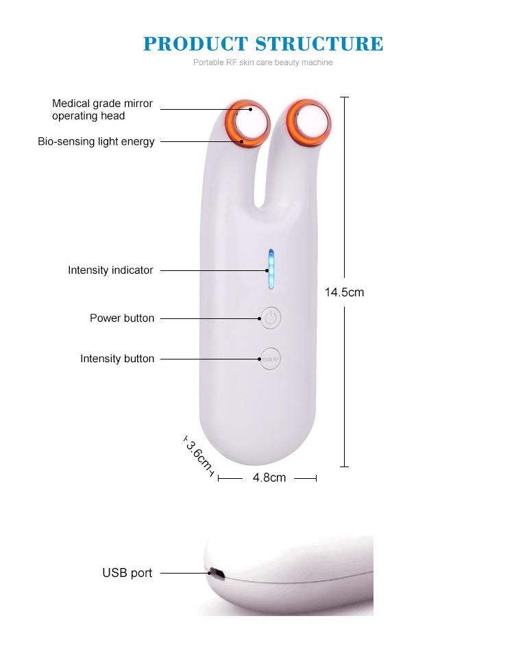 Portable RF Skin Care Beauty Machine with EMS & LED & Bio