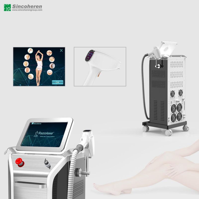 2022 New Arrival Diode Laser with 2000W Handle Large Laser Power Laser Hair Removal Machine Optional 808 755nm 1064nm Wavelengths