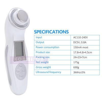 New Arrival Vibration Ultrasound Massage LED Galvanic Facial Machine