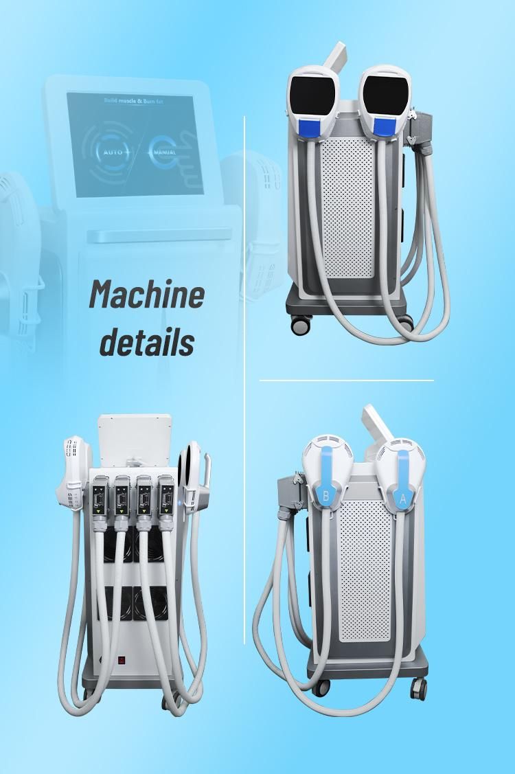 2021 Emslim RF Body Sculpting Machine 7 Tesla 4 Handles Electromagnetic Building Muscle Stimulator Machine