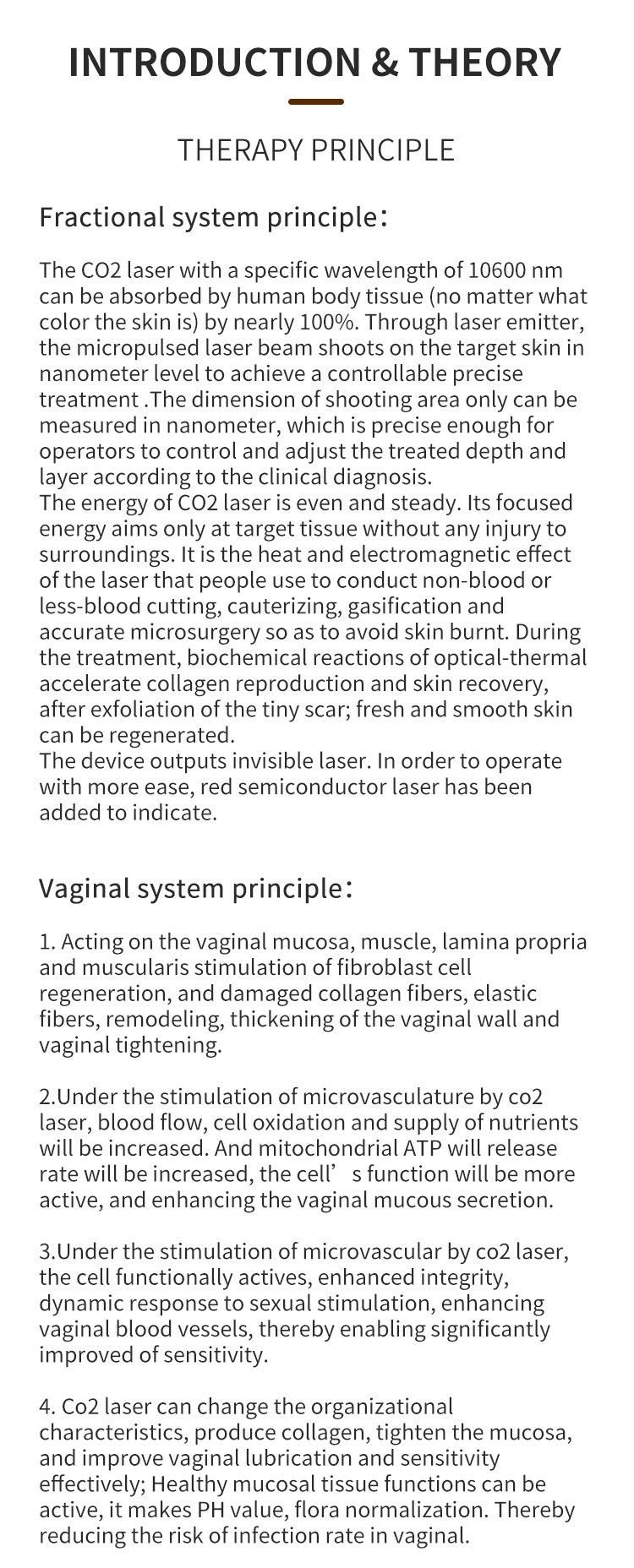 Fractional CO2 Laser Vaginal Tightening Skin Care Medical Equipment