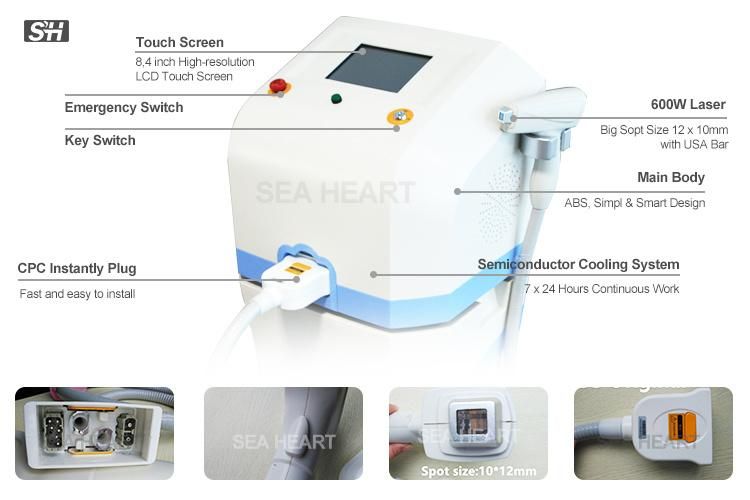 High Power Laser Diode 808 mm Hair Removal Machine