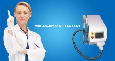 ND YAG Mini Whitening Face Laser Portable Q Switched ND YAG 1064 532 Nm Tattoo Removal Laser Device Carbon Peel