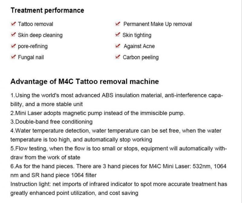 Sincoheren Carbon Peeling Mini ND-YAG Laser Tattoo Removal Laser Machine with CE