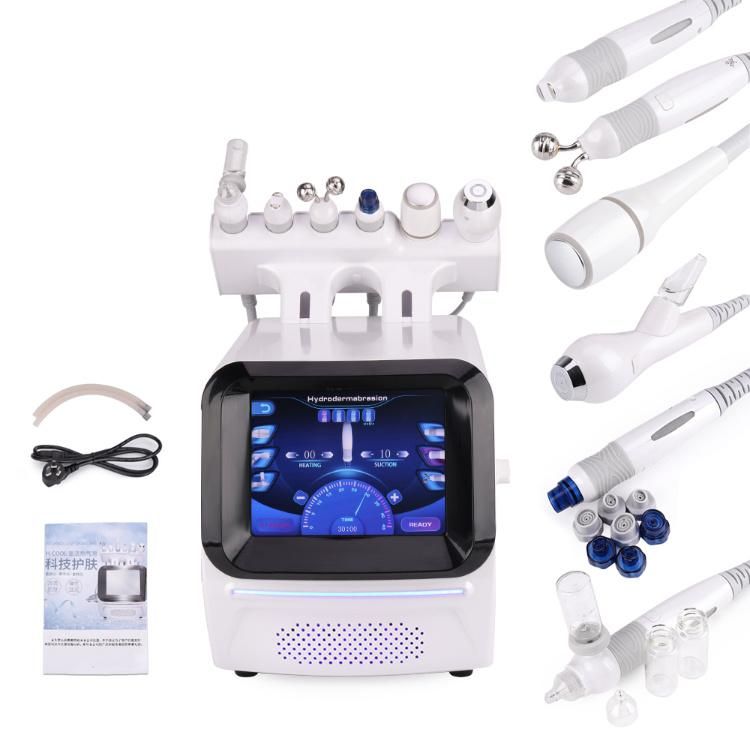 6 in 1 Hydrogen Oxygen Hydra Skin Peel Facial Cleaning Equipment Beauty Device H2O2 Small Bubble Machine