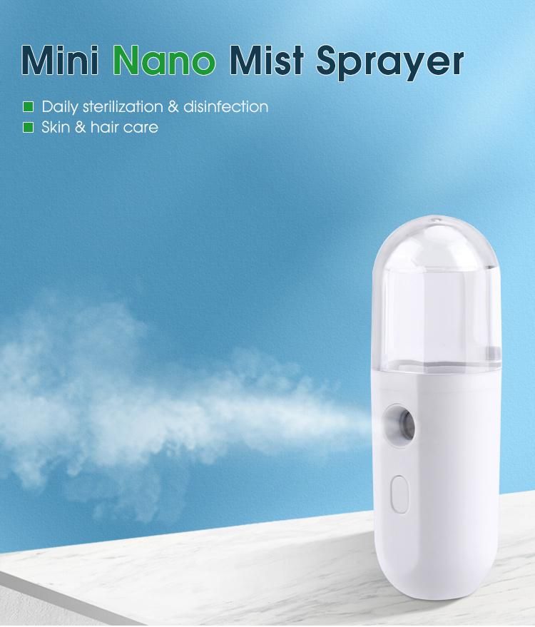 Mini Handheld Wireless Rechargeable Portable Ultrasonic Disinfection Nano Atomizer