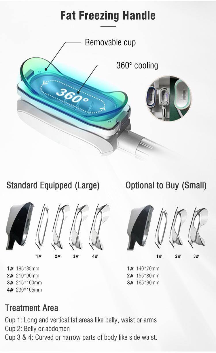 4 Handles 2 in 1 Emslim 360° Fat Freezing Machine