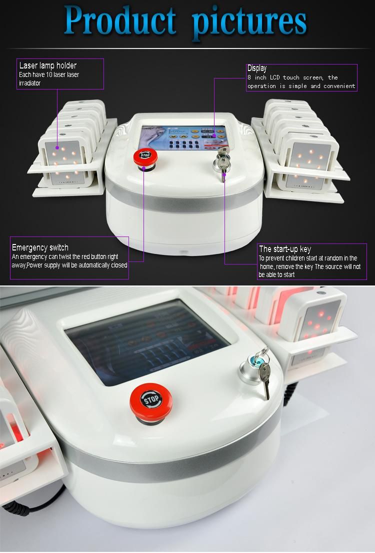 Belly/Upper Arm Slimming 650nm Diode Lipo Laser Device for Salon