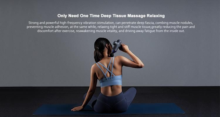 Noiseless Deep Tissue Muscle Massager Cordless Handheld Fascia Massage Gun