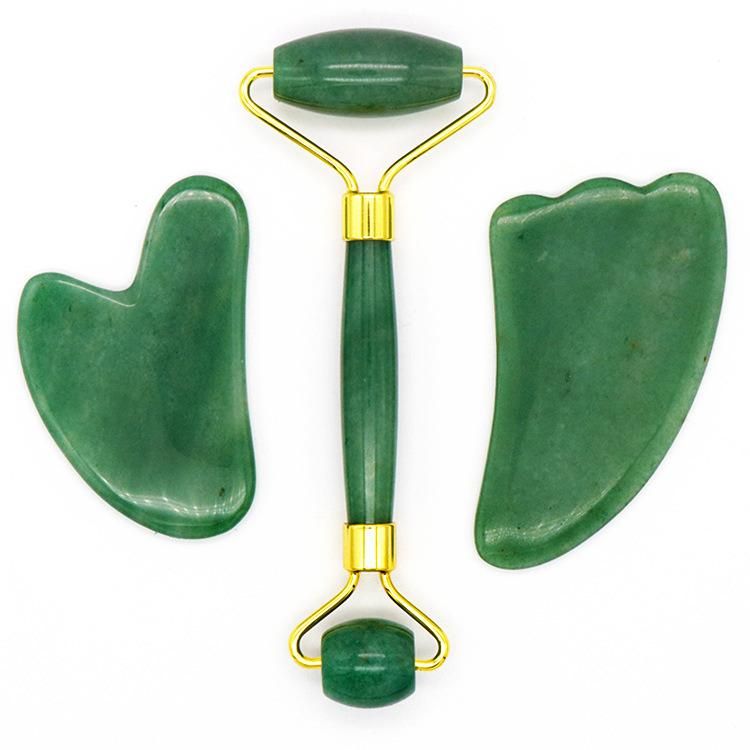 Hot Facial Massage Jade Roller Guasha Set with Customization Logo