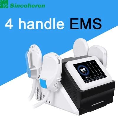 Sincoheren Portable EMS Build Muscle Body Slim Sculpting Body Shaping Slimming Muscle Stimulation Machine Emslim RF Neo 4 Handles