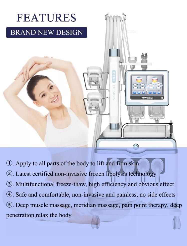 2022 Chin Handle Cryo Cryolipolysis Slimming Physical Therapy Fat Remove Treatment Shockwave Back Pain Relieve Weight Lose Cryolipolysis Slimming Machine
