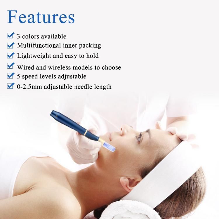 Strong H3+ Therapy Microneedling Electric Derma Pen with Nano Needles