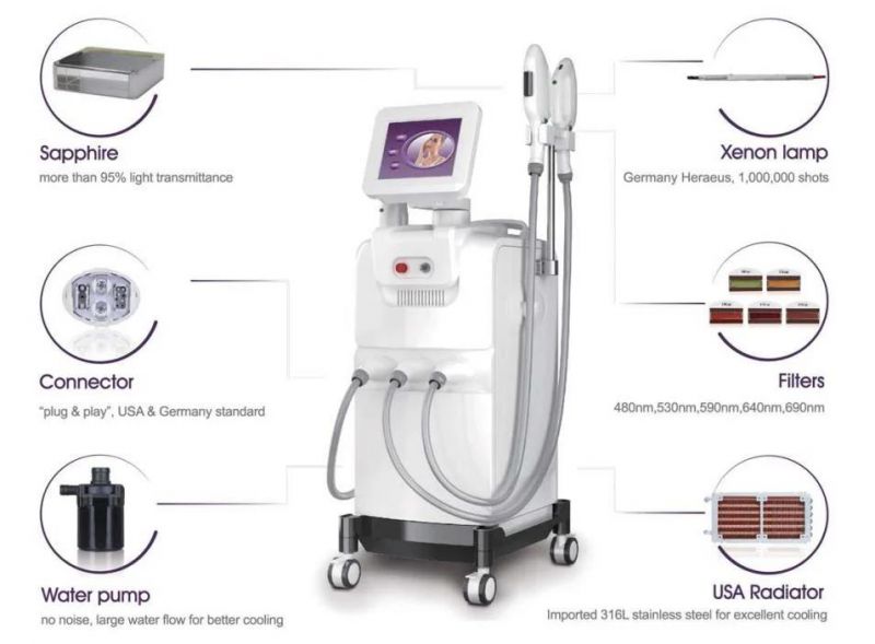 640nm 590nm Skin Rejuvenation Shr Hair Removal Machine