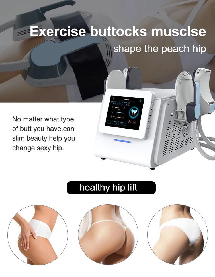 Portable EMS Muscle Stimulation Body Contouring Machine 4 Handles Working Together