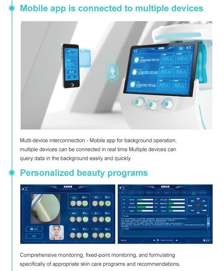 Microdermabrasion Derma-Facial Machine Skin Peeling with Skin Scanner Analyzer