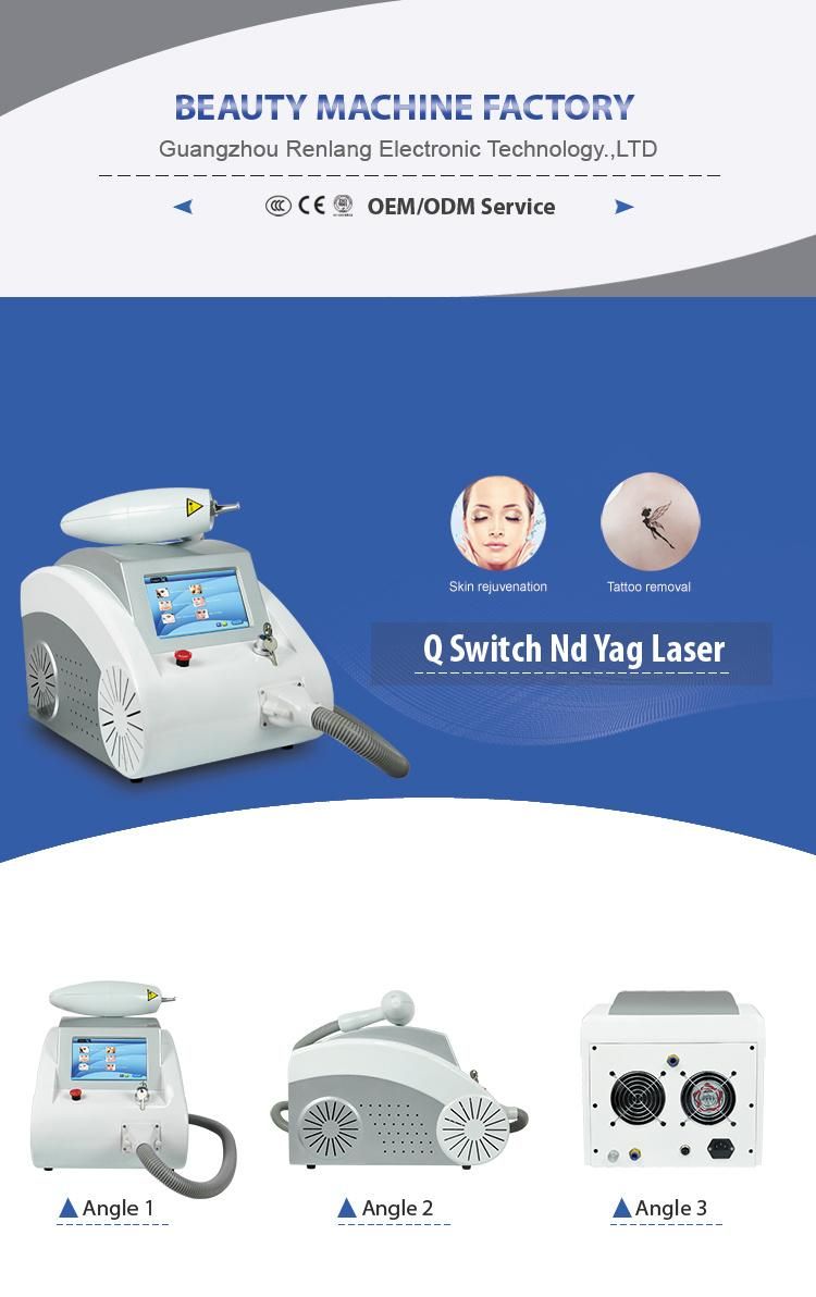 Effective Q Switch ND YAG Laser Tattoo Removal Beauty Machine