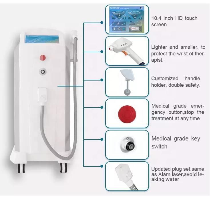 Best 3 in 1 Wavelenghts 808nm 755nm 1064 Hair Removal Machine for Sale with TUV Tga Medical CE Approved