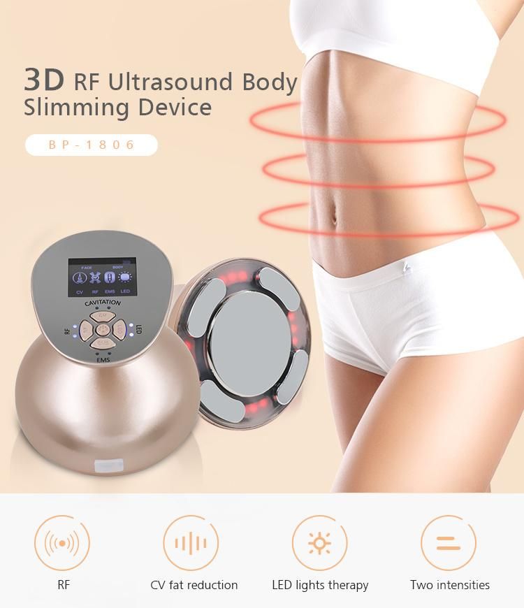 Ultrasonic RF Body Slimming Beauty Device Facial Beauty Massage Beauty Massage for Home Use Golden