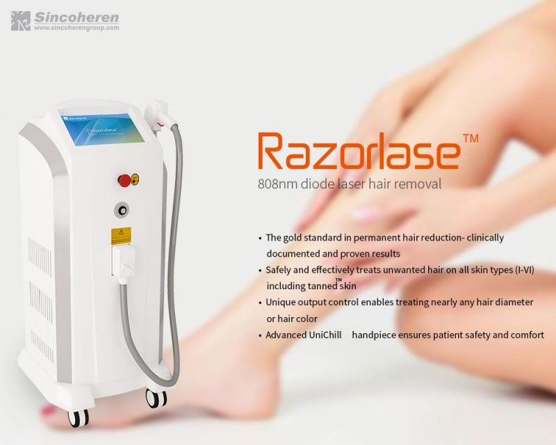 Best Painless High Technology Razorlase 808 Soprano Diode Laser Hair Removal Machine with Big Spot Size