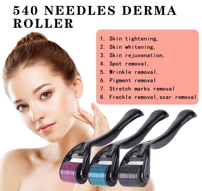 Facial Massage Removal Wrinkles Derma Roller 540 Needles