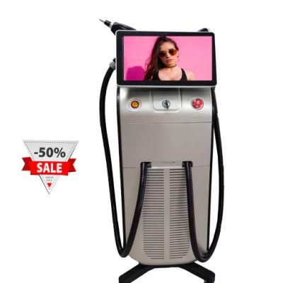 2022 2 In1 Diode Laser Hair Removal Machine755nm 808nm 1064nm Picosecond Laser Tattoo Removal Machine