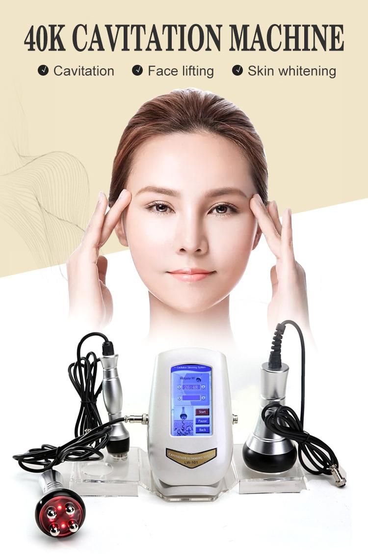 Ultrasonic Cavitation RF Slimming Machine 3 in 1 Mini Size for Home Use Weight Loss