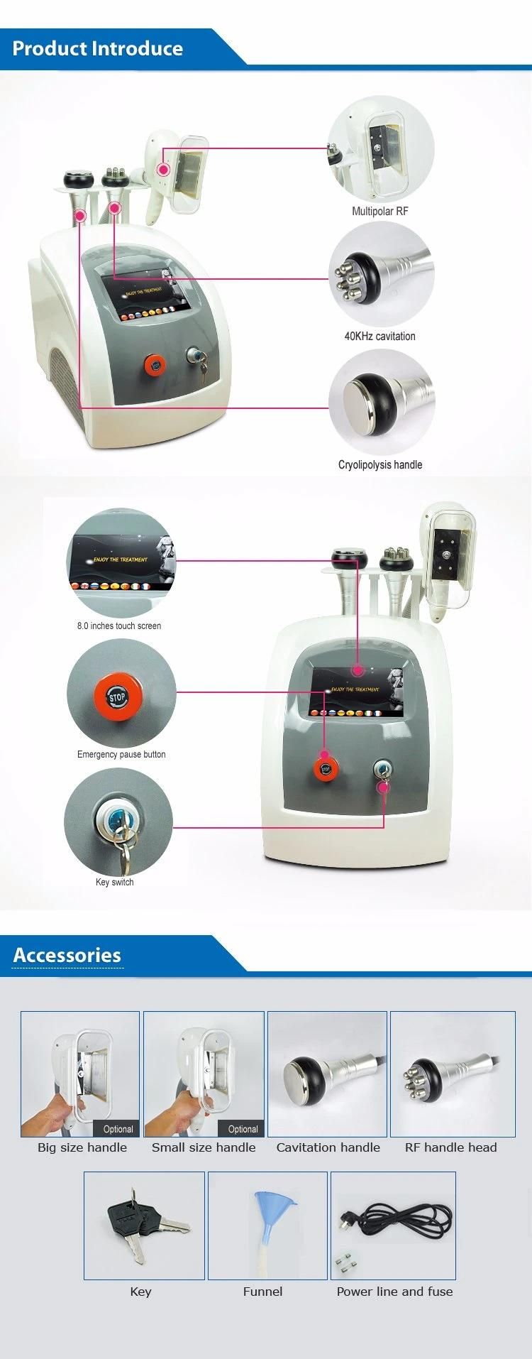 Factory Price Slimming Machine with RF& Fat Freeze&Cavitation Handles