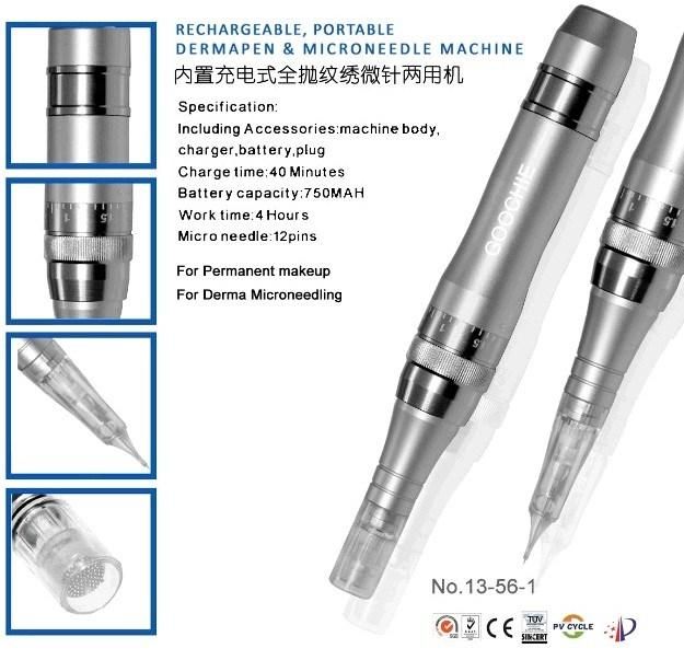 Battery Inside Rechargeable Microneedle Therapy System Dermapen