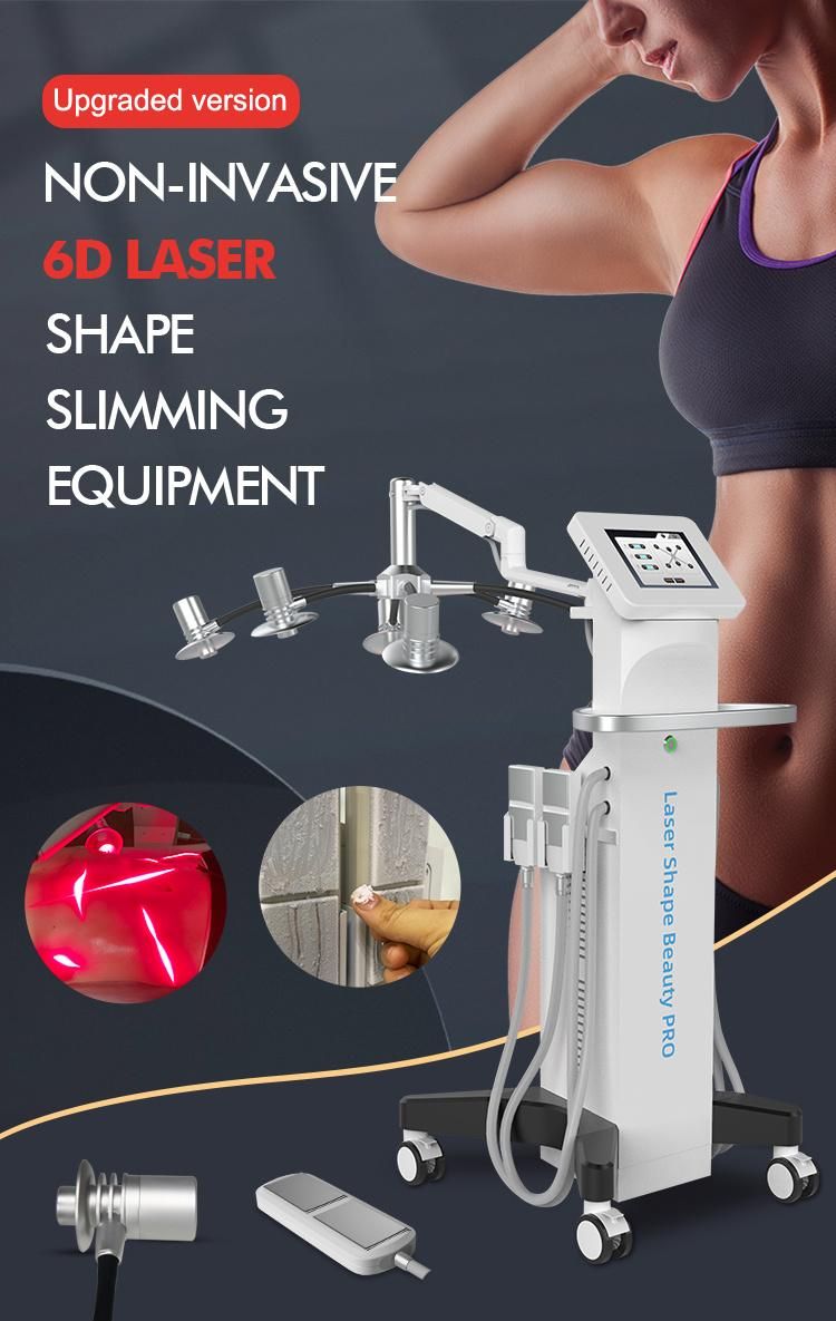 Laser Lipolysis 6D Laser with Cryo Plate Fat Loss Cellulite Reduction Beauty Machine