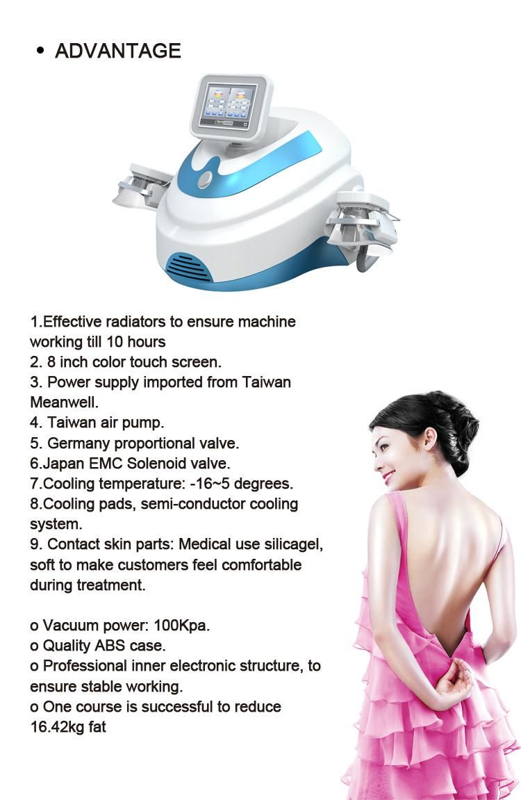 Portable Cryo Cryotherapy Cryolipolyse Body Shape Vacuum Fat Freezing Machine
