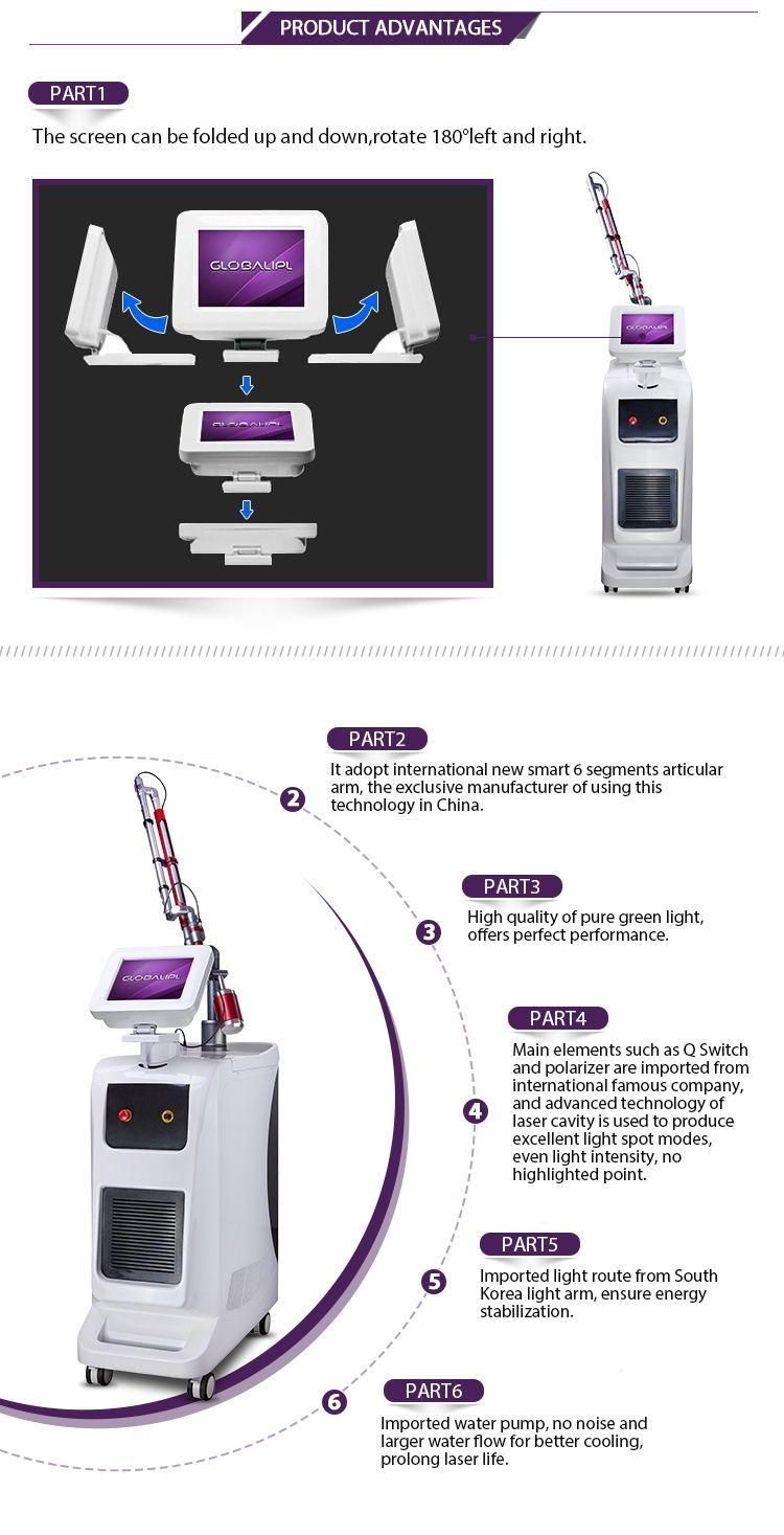 Professional Lutronic Q Switched ND YAG Laser Tattoo Removal Machine