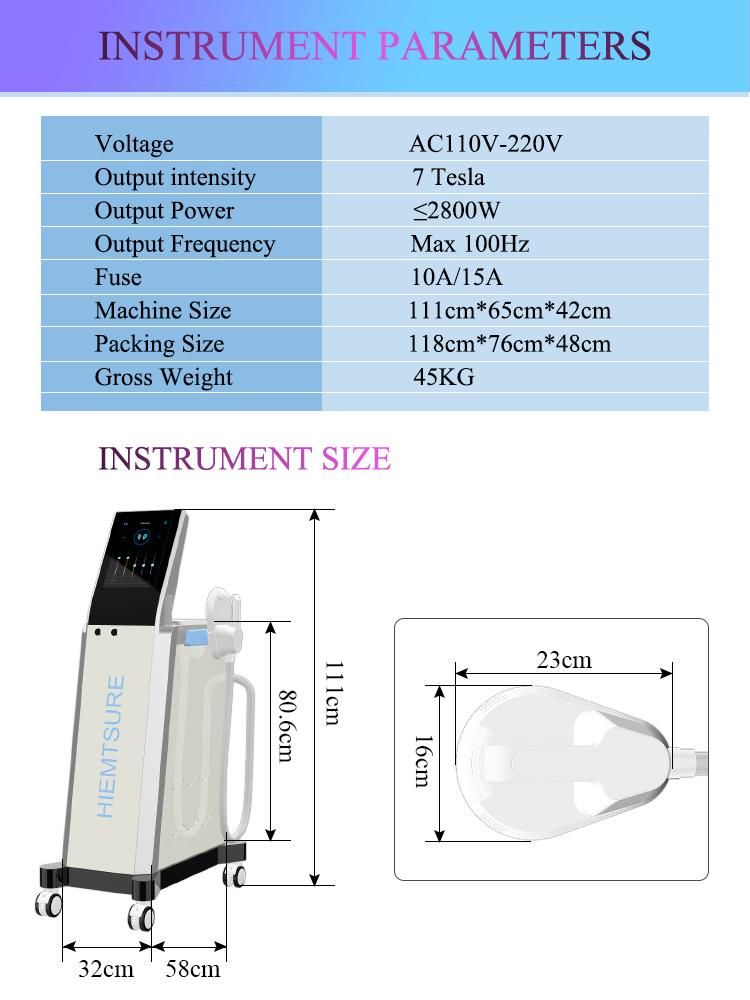 New Technology Hi-EMT Emslim Body Sculpting Super High Frequency Emslim Beauty Machine