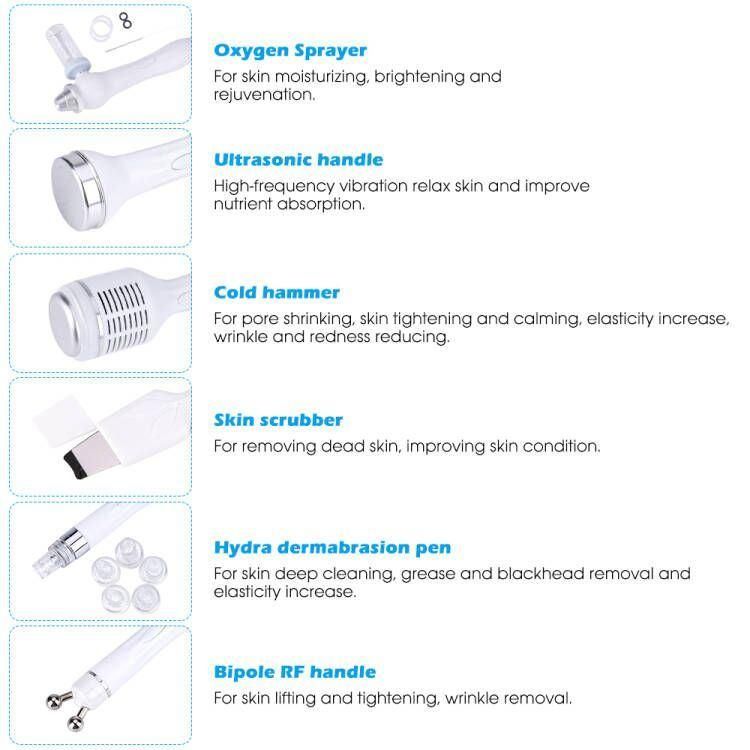 6 in 1 Water Oxygen Microdermabrasion Facial Beauty Machine