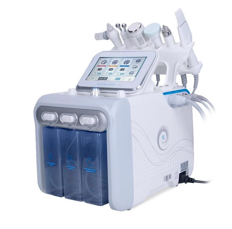 Professional Salon SPA Equipment 6 in 1 Multifunction H2O2 Hydrogen Oxygen Small Bubble Facial Machine