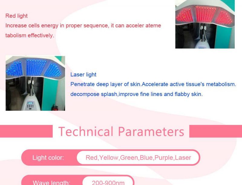 Skin Whitening and Skin Nursing LED Light Phototherapy PDT Beauty Equipment