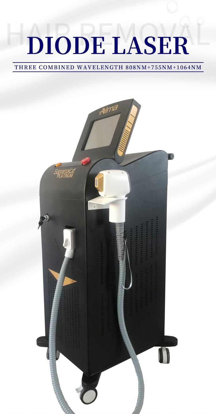 Alma Soprano Ice Platinum Laser Hair Removal Machine with The Smart Handle Good Cooling System Painless Beauty Device
