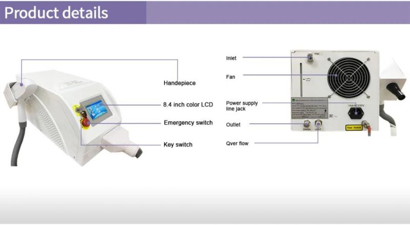 Az Portable ND YAG Tattoo Removal Sun Spot Removal Pigment Removal