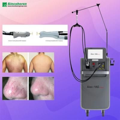 Jo. CE Approved Painless Sinco Alex-YAG 1064 755 Alexandrite Depilator Laser Brand New Hair Removal Machine for Hospital Use