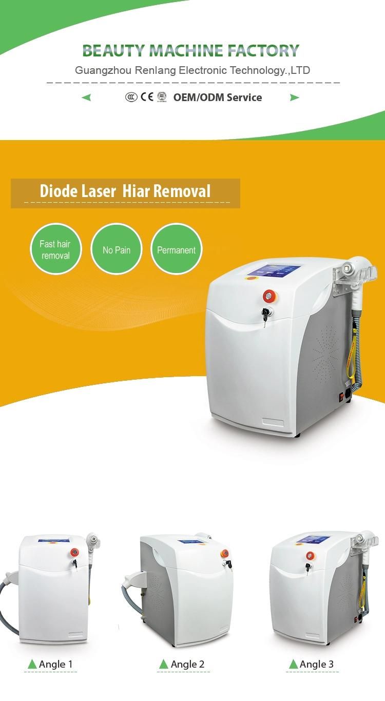 Alexandrite 808nm Diode Laser Hair Removal Machine for All Color Skin