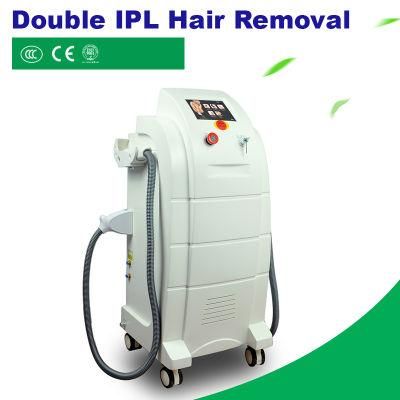 Professional IPL Shr E-Light Opt Double Handle Machine for Hair Removal