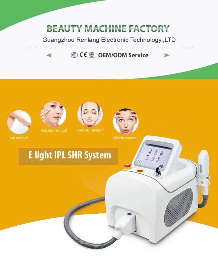Portable IPL Epilation Opt Elight Shr Beauty Machine for Hair Removal