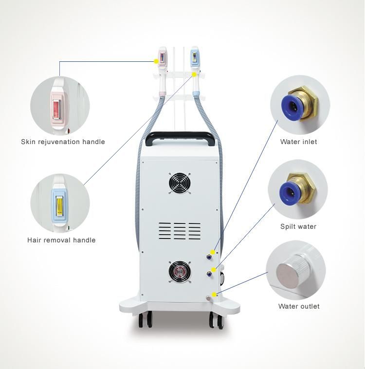 Double Handles Skin Rejuvenation and Hair Removal Machine