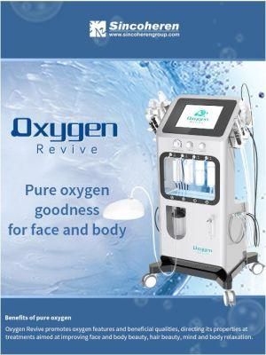 CE Approved Hydra Facial Skin Care Aqua Clean RF Ultrasonic Hydro Dermabrasion Oxygen Revive Machine