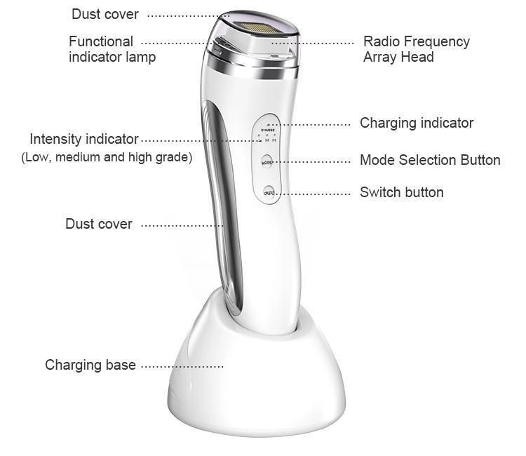 RF EMS LED Face Lifting Device Face Cool Hot Device