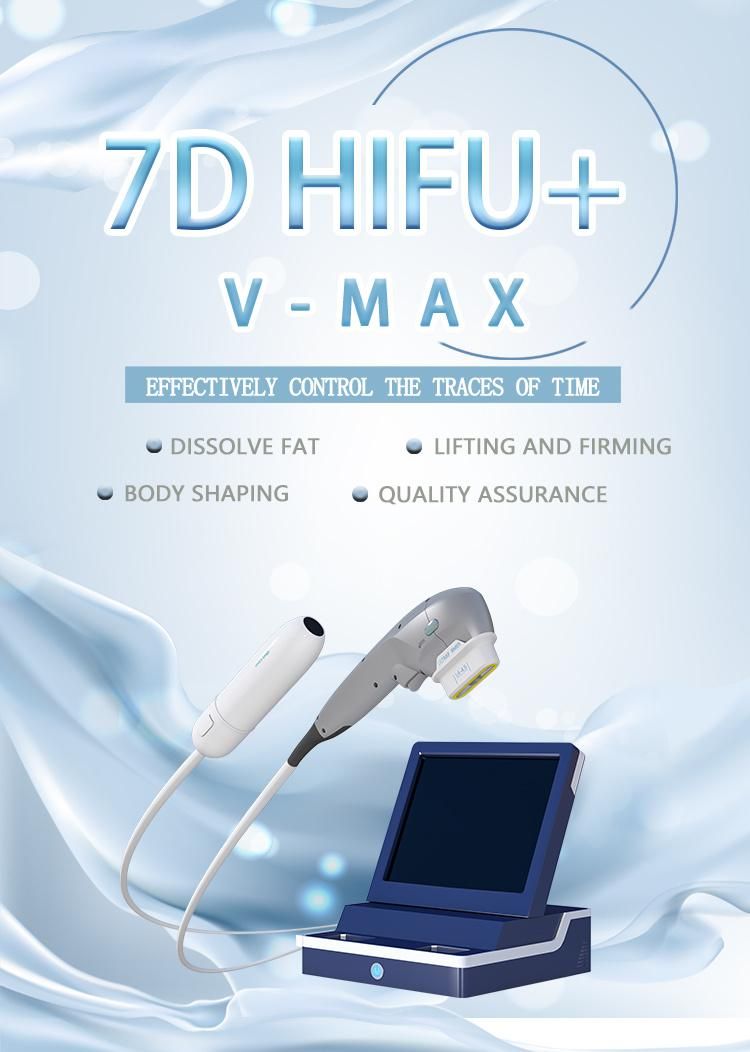 7D Hifu+Vmax Portable Hifu Antiwrinkle Machine for Face Body Lifting