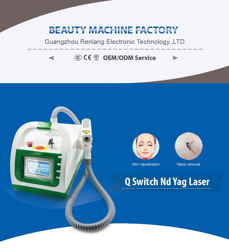 Laser Beauty Equipment 532nm 1064nm Q Switched ND YAG Laser Tattoo Removal