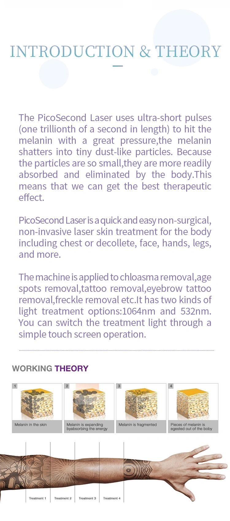 Picosecond Laser Picolaser All Color Tattoo Removal Equipment